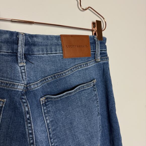 Lucky Brand Stevie High Rise Flare 14/32 Blue Wash Denim Festival Cowgirl Y2K - Picture 9 of 10